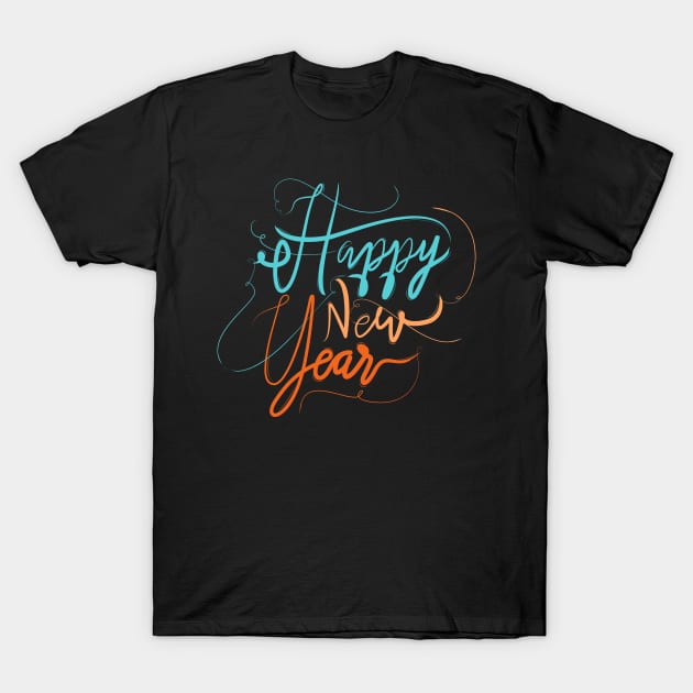 Happy New Year T-Shirt by Distrowlinc